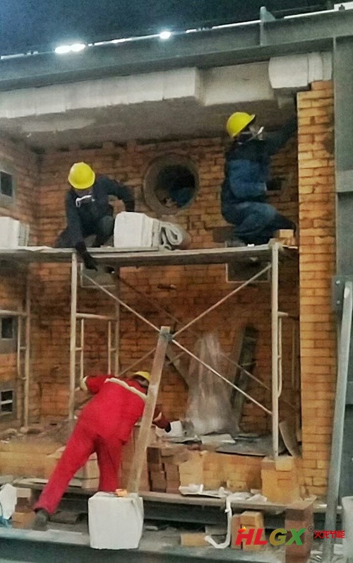 检测机构大型水平构件测试炉保温炉墙砌筑